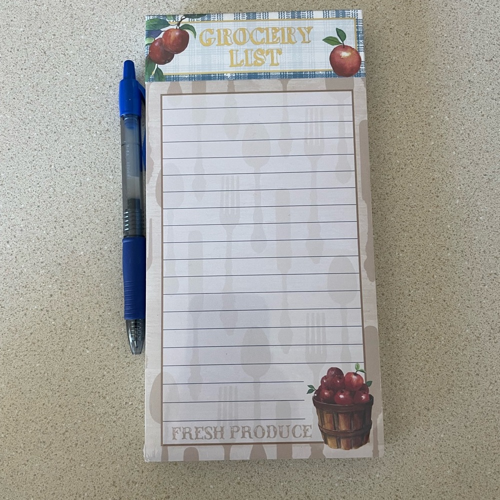 Grocery List Note Pad